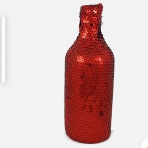 Y2K limited Absolut Vodka red sequin zip pouch gift bottle cover “Masquerade”